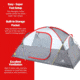 Outbound 6-Person 3-Season Lightweight Dome Tent w/Carry Bag and Rainfly, Red, CTI0765451