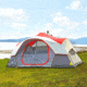 Outbound 8-Person 3-Season 2-Room Lightweight Dome Tent w/ Carry Bag and Rainfly, Red, CTI0765454