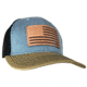 Outdoor Cap Heathered Grey/Blk/ Old Gold Trucker w/USA Flag Leather Patch, USA-771 GB