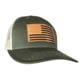 Outdoor Cap Olive/Khaki Trucker w/USA Flag Leather Patch, USA-771 OK