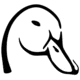 Outdoor Decals Mallard Head 6''x6'' White