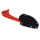 Outdoor Edge Cutlery Le Duck Fixed Blade Knife,2.5in 8Cr14 Stainless Blade,Orange/Black Rubberized TPR Handle LDB-20
