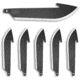 Outdoor Edge Cutlery 2.2in Drop Point Black Blade Pack, Black Oxide, Drop Point Blades, 6 Pack, RR22K-6C