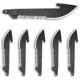 Outdoor Edge Cutlery 2.5in Serrated Drop Point Black Blade Pack, Black Oxide, Drop Point Blades, 6 Pack, RRS25K-6C