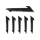 Outdoor Edge Cutlery 3in Utility w/Serrations Replacement Blade Pack, 6 Pack, Black Oxide, RRUS30K6C