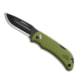 Outdoor Edge Cutlery Razor Mini Folding Knives w/2 Blades, 2.2in, Stainless Steel, Drop Point, Rubber Overmolded OD Green Handle, RMG22-2C