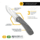 Outdoor Edge Cutlery Outdoor Edge Razor Vx1 3 Fldr Cool Gray Alum Spring Assist