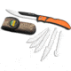 Outdoor Edge Cutlery Razor-Bone Fixed Knife, 6-Blade Combo Set, 5in, Orange, Box, RBB-20