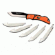 Outdoor Edge Cutlery Razor Lite Folding Knife, 2.5 in, 420, Drop Point, Grivory w/ rubberized TPR inserts, Orange/Black, RLB-30C