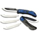 Outdoor Edge Cutlery Razor-Lite EDC Folding Knife, 4-Blade Combo Set, 3 in, Japanese 420J2 stainless, Drop Point, Grivory w/ TPR Inserts, Blue, Blister, RLU30-40C