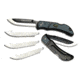 Outdoor Edge Cutlery Razor Lite EDC Folding Knife, w/ 4 - 3in Blades, 3 in, Japanese 420J2 stainless, Drop Point, Grivory w/ TPR Inserts, Black/Gray, RLY30-50