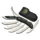 Outdoor Edge Cutlery Razor-Pro Double Blade Folding Knife, Black Rubberized TPR Handle RO-10