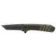 Outdoor Edge Cutlery RAZOR VX4 Folding Knife, 3in, Japanese 420J2 Stainless Steel, Drop Point Blade, G10, Black/Green Handle, VX430BC