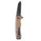 Outdoor Edge Cutlery RAZOR XD1 Folding Knife, 3in, Japanese 420J2 Stainless Steel, Sheepsfoot/Utility Blade, Glass-Filled Nylon, Heavy Duty Tan Handle, XD130AC
