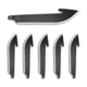 Outdoor Edge Cutlery RazorSafe Stainless Steel Drop Point Blade Pack, 3in, 6 Blades, Black, Clam Pack, RR30K-6C