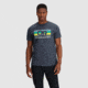 Outdoor Research OR Advocate Stripe T-Shirt, Naval Blue/Verdant, Large, 3002232621008