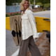 Outerknown Blanket Shirt - Women's, Salt Dune Plaid, Extra Small, 2310086-SDX-XX-XS