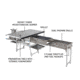 Overland Vehicle Systems Komodo Camp Kitchen, Dual Grill, Skillet, Folding Shelves, Rocket Tower, 30100001
