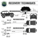 Overland Vehicle Systems Recovery Wrap Kit Including 20in Tow Strap, Pair of Black D-Rings, Snatch Block and Canvas Bag, 33-0501