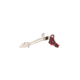 Overwatch Precision DAT Trigger for .45 ACP, 10mm Auto, Black Cherry Shoe/Bright Red Safety, 26246