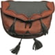 Pakistan Medieval Belt Bag, 8.25in X 2in X 5.5in, Black/Brown Leather Constuction, Belt Loop, Leather Tassels, Black, HS-4411