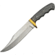 Pakistan Mountain Lion Fixed Blade Knife, 7.25 satin finish stainless clip point blade, Black finger grooved pakkawood handle, 203421-BK