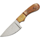 Pakistan Skinner Bone Fixed Blade Knife, 7in Overall, 3in Satin SS Blade, Bone Handle, Brown Leather Belt Sheath, 203401