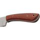 Pakistan Mahogany Skinner Knife, 7in Overall, 3in Satin Stainless Steel Blade, Mahogany Wood Handle, Brown Leather Belt Sheath, 203487