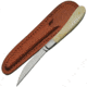 Pakistan Slim Line Skinner Knife, 6.13in Overall, 2.5in Satin SS Wharncliffe Blade, White Smooth Bone Handle, SS Bolster, Brown Leather Sheath, DH-8017