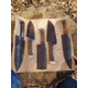 Paladin Damascus Fixed Balde Chef Set w/Leather Case, 5 Pieces, Damascus Steel, Wood, PE-5LCS-2004