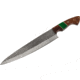 Paladin Fixed Blade Knife, 11in, Damascus Steel, Hardwood, PE-DAM-6017