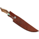 Paladin Fixed Blade Knife - Bear Engraving, 5in, Stainless Steel, Bowie, Brown Crown Stag Handle, PE-CS-8503-B