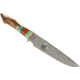 Paladin Fixed Blade Knife - Bear Engraving, 5in, Stainless Steel, Bowie, Brown Crown Stag Handle, PE-CS-8503-B