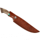 Paladin Fixed Blade Knife - Mountain Man Engraving, 5in, Stainless Steel, Bowie, Brown Crown Stag Handle, PE-CS-8503-MM