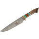Paladin Fixed Blade Knife - Mountain Man Engraving, 5in, Stainless Steel, Bowie, Brown Crown Stag Handle, PE-CS-8503-MM