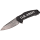 Paladin Kershaw Link 3.25in Assisted Opening Folding Knife - Army Engraving, 3.25in, Stainless Steel, Drop Point, Black, PE-KER-8510-ARM