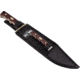 Paladin Old Timer Fixed Blade Combo Knife Set - Alamo, Stainless Steel, Drop Point, Brown Sawcut Synthetic Handle, PE-OT-8506-A