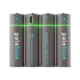 Pale Blue Earth Pale Blue Smart Lithium Ion USB Rechargeable AA Batteries