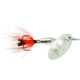 Panther Martin Deluxe Fly In-Line Spinner, #6, 1/4oz, Silver &amp; Orange, 6PMF-SO