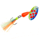 Panther Martin Flash-A-Bou Go-Glo In-Line Spinner #4, 1/8 oz, Silver Blue &amp; Chartreuse Holographic, 4PMGGFSBCH