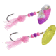 Panther Martin Holy Roe Holographic Hammered In-Line Spinner, #15L, 3/8oz, Purple &amp; Pink, 15LPMSSHR-HPPK