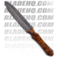 Paragon Eddie White Shadow Fighter Damascus Fixed Blade Knife, 5.75in, Damascus, Dagger Blade, Wood Wood Handle, Black/Wood, 10.50in, BHQ-6031