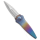 Paragon Paragon Warlock Metallic Silver Titanium Starburst 3.9" Gray/Stonewash, Gray, CPM S35VN, adult, BHQ-224987