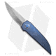 Paragon Phoenix Folding Knife, 3.90in, CPM S35VN Stainless Steel, Spear Point Blade, Titanium Blue Handle, Gray/Blue, 9.45in, BHQ-180181