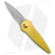 Paragon Warlock Enchanter Folding Knife, 3.875in, CPM S35VN Stainless Steel, Spear Point Blade, Titanium Gold Handle, Gray/Gray/Gold, 9.375in, BHQ-141594