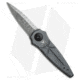 Paragon Warlock Enchanter Folding Knife, 3.875in, Damascus, Dagger Blade, Aluminum Gray Handle, Black/Gray, 9.375in, BHQ-36462