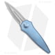 Paragon Warlock Metallic Folding Knife, 3.875in, CPM S35VN Stainless Steel, Dagger Blade, Titanium Blue Handle, Gray/Gray/Blue, 9.375in, BHQ-176254