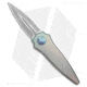 Paragon Warlock Metallic Folding Knife, 3.875in, CPM S35VN Stainless Steel, Dagger Blade, Titanium Teal Handle, Gray/Gray/Teal, 9.375in, BHQ-176256