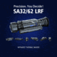 PARD Optics SA62 Thermal Imaging 1-4x45mm Rifle Scope w/LRF, OLED, 640x480, 30Hz, Black, SA62-45 w/LRF