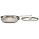 Pathfinder Stainless Steel Folding Skillet and Lid, Locking Folding Handle, SSFPwl